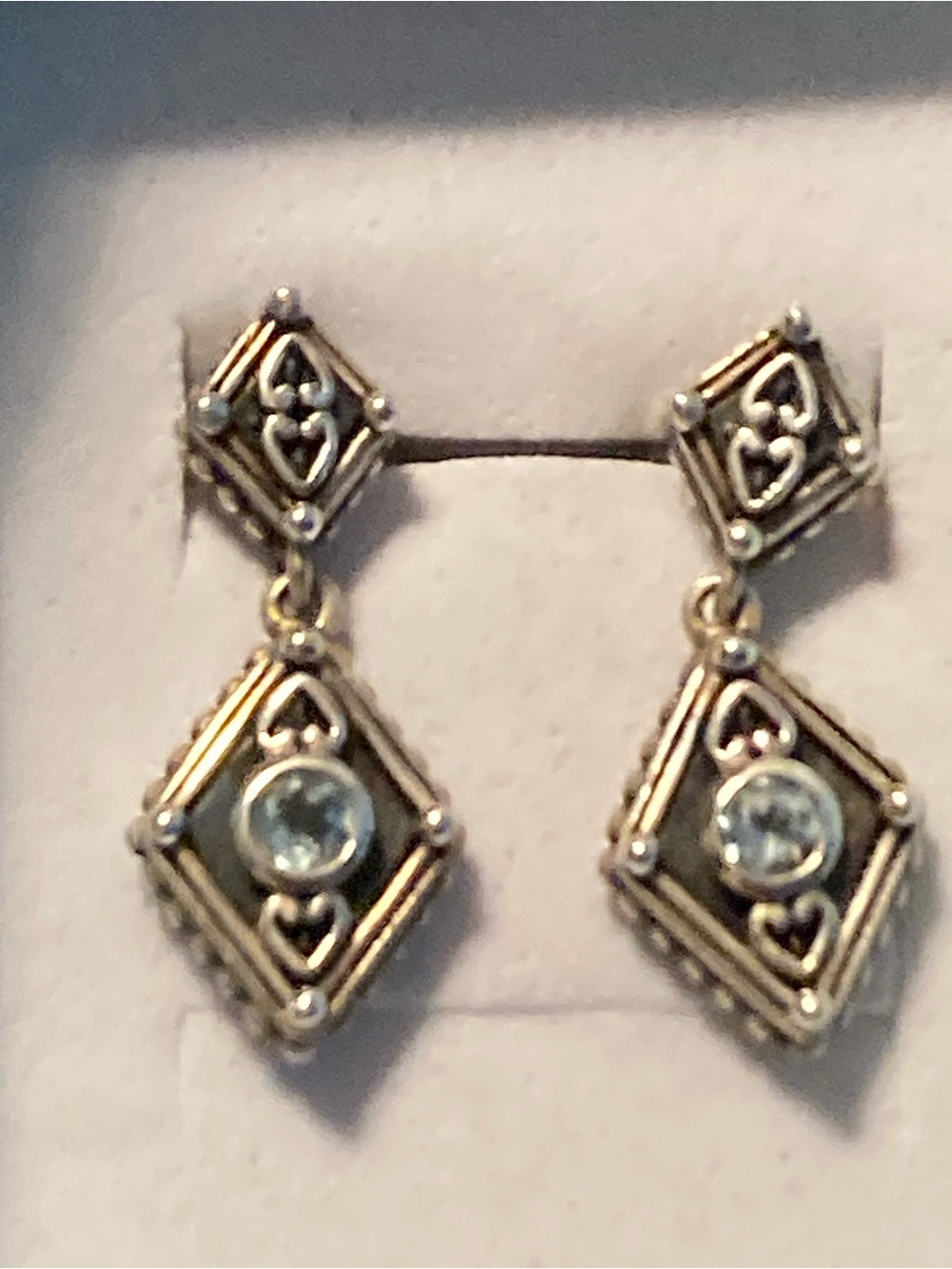 Blue Topaz and Sterling Silver earrings